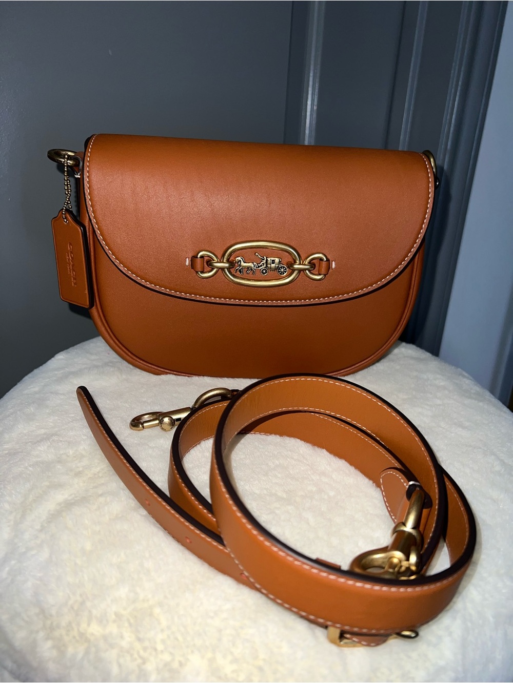 Coach Harley Saddle Crossbody Bag in Saddle Brown